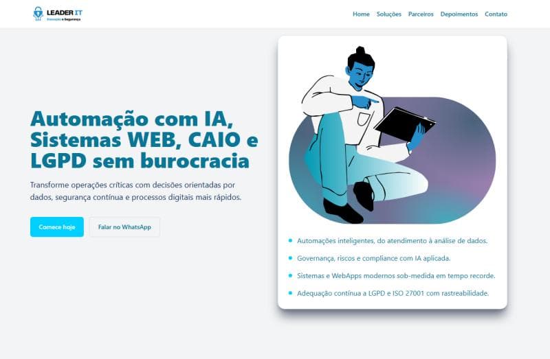 Textura metálica usada em layout institucional