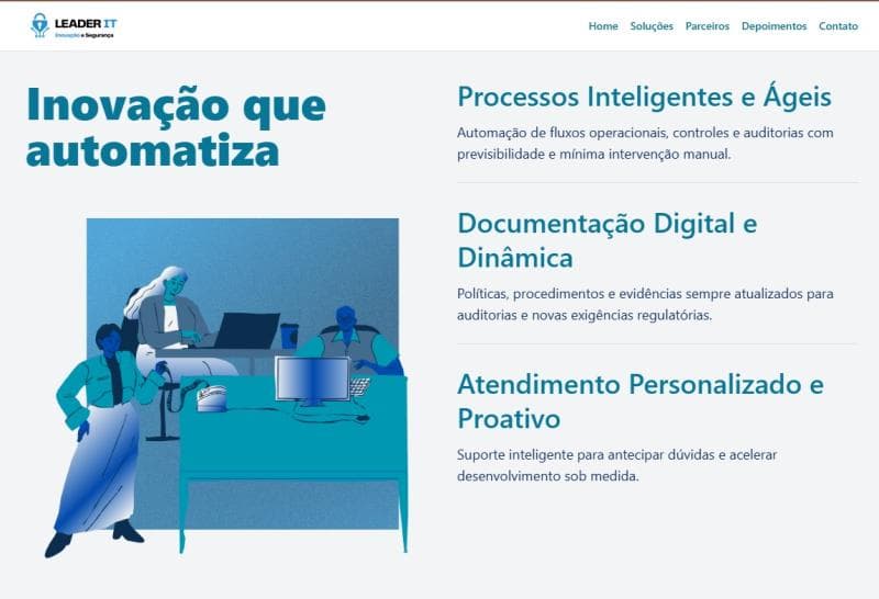 Textura metálica usada em layout institucional